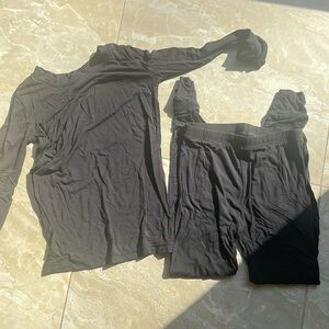 Little Sleepies Solid Black 2 Piece PJ set | Bamboo | Size 7/8